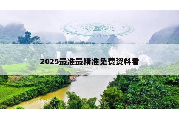 2025最准最精准免费资料看
